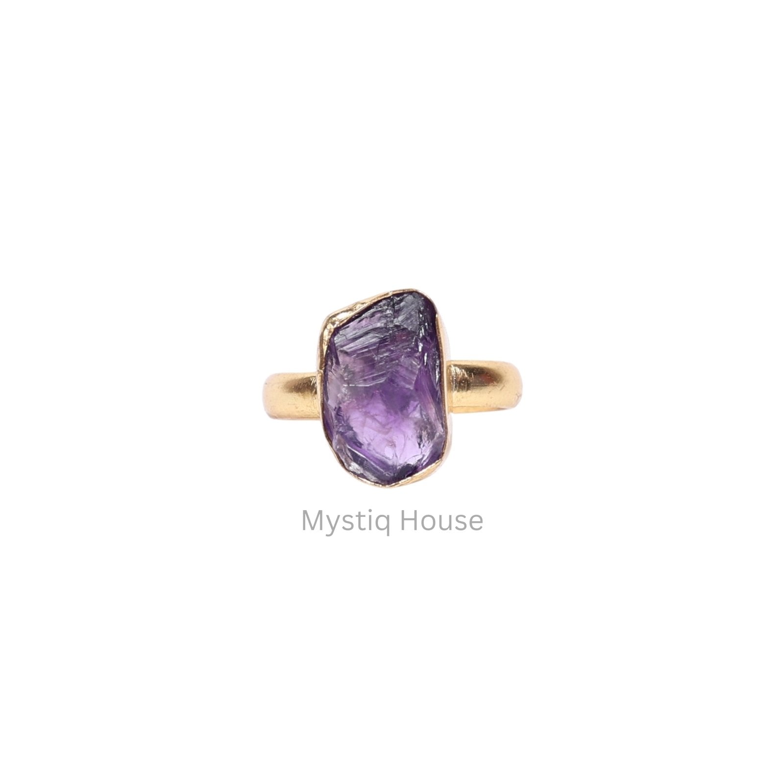 Amethyst Raw Adjustable Ring - MystiqHouse