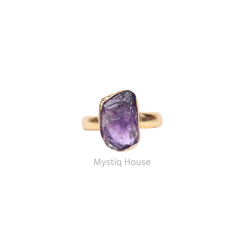Amethyst Raw Adjustable Ring - MystiqHouse