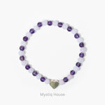 Amethyst & Rose Quartz 4mm Bracelet - MystiqHouse