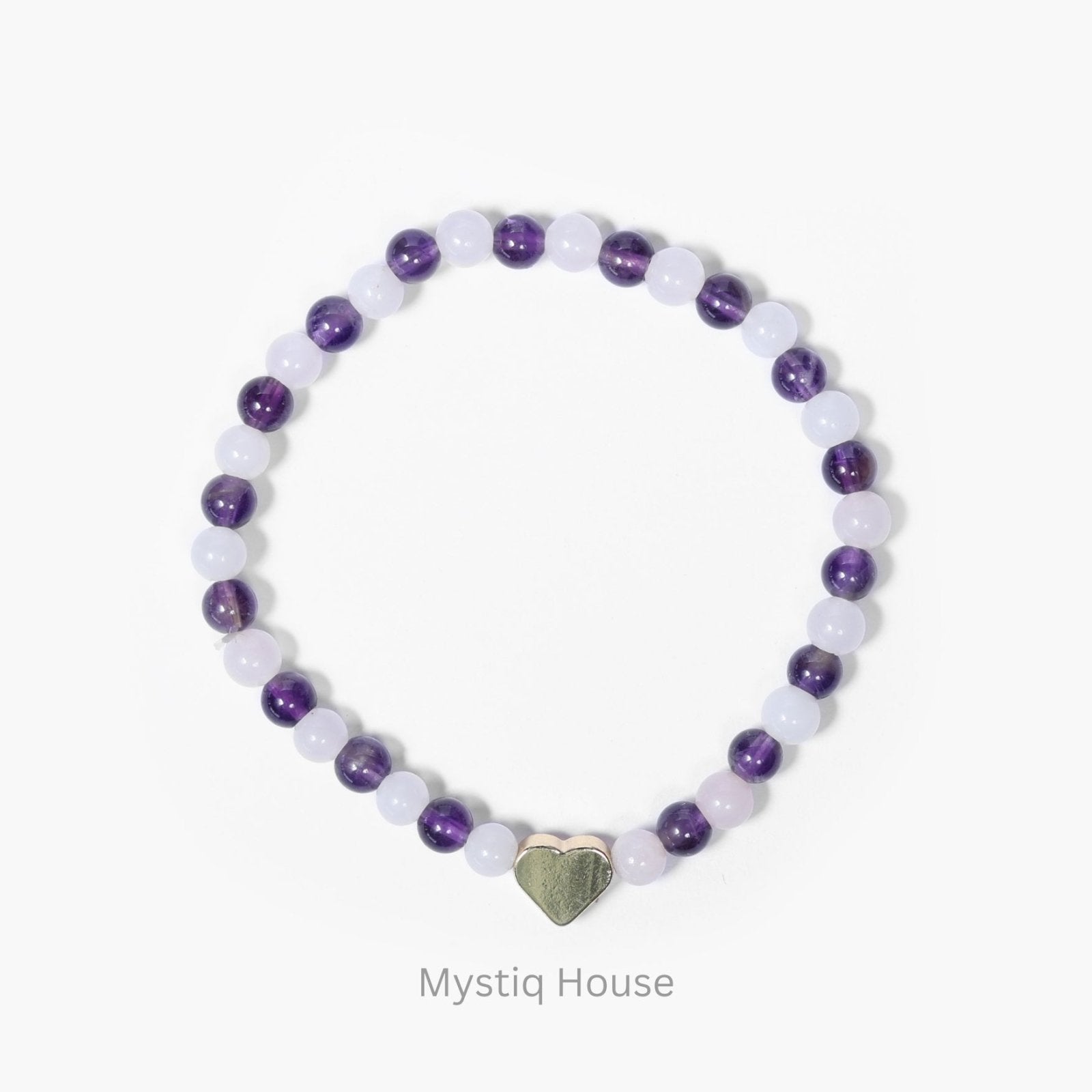 Amethyst & Rose Quartz 4mm Bracelet - MystiqHouse