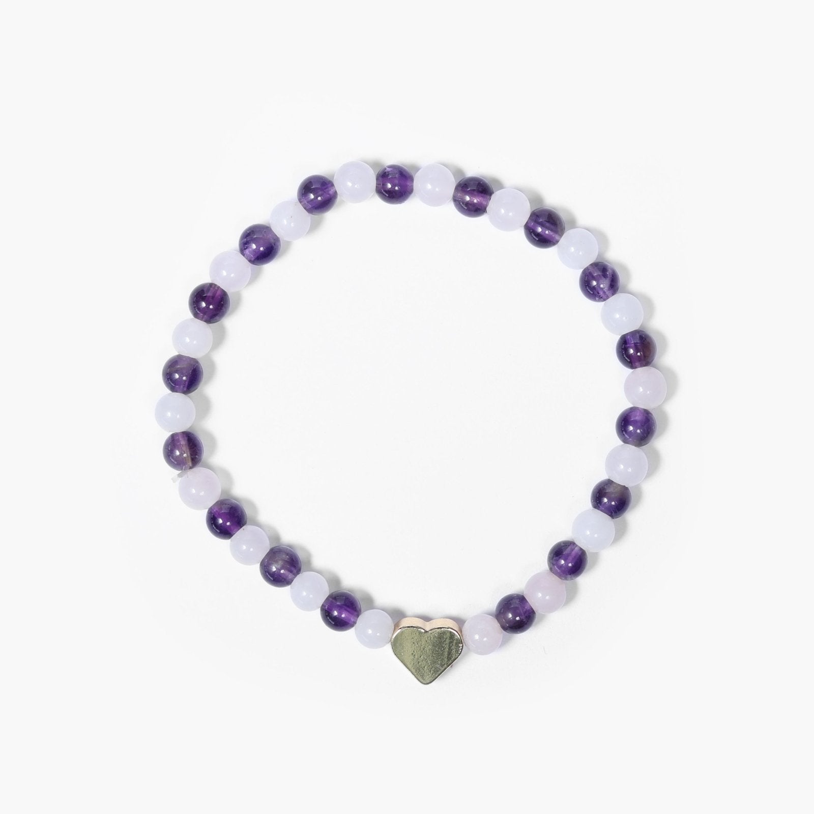 Amethyst & Rose Quartz 4mm Bracelet - MystiqHouse