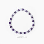 Amethyst & Rose Quartz 4mm Bracelet - MystiqHouse