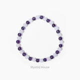 Amethyst & Rose Quartz 4mm Bracelet - MystiqHouse