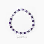 Amethyst & Rose Quartz 4mm Bracelet - MystiqHouse