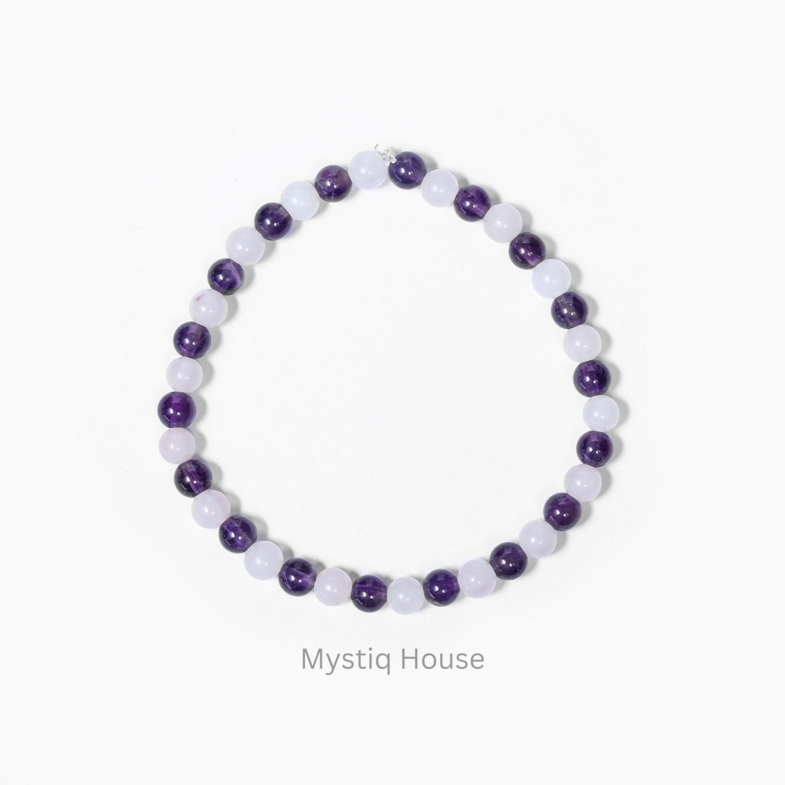 Amethyst & Rose Quartz 4mm Bracelet - MystiqHouse