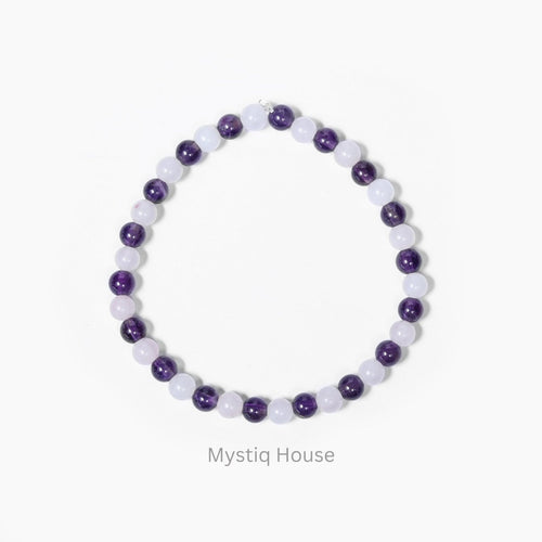 Amethyst and Rose Quartz Bracelet