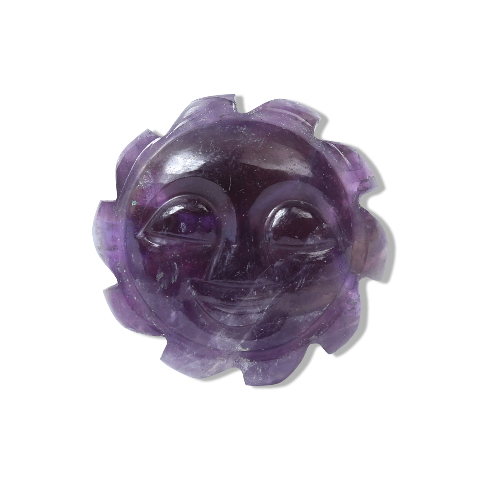 Amethyst Sun Face Cabochon - MystiqHouse