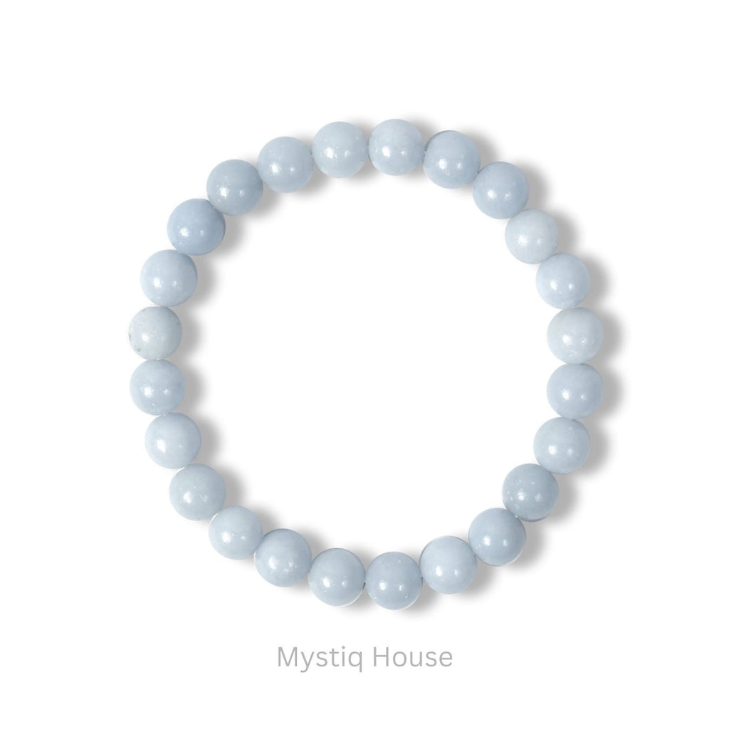 Angelite 8mm Bracelet - MystiqHouse