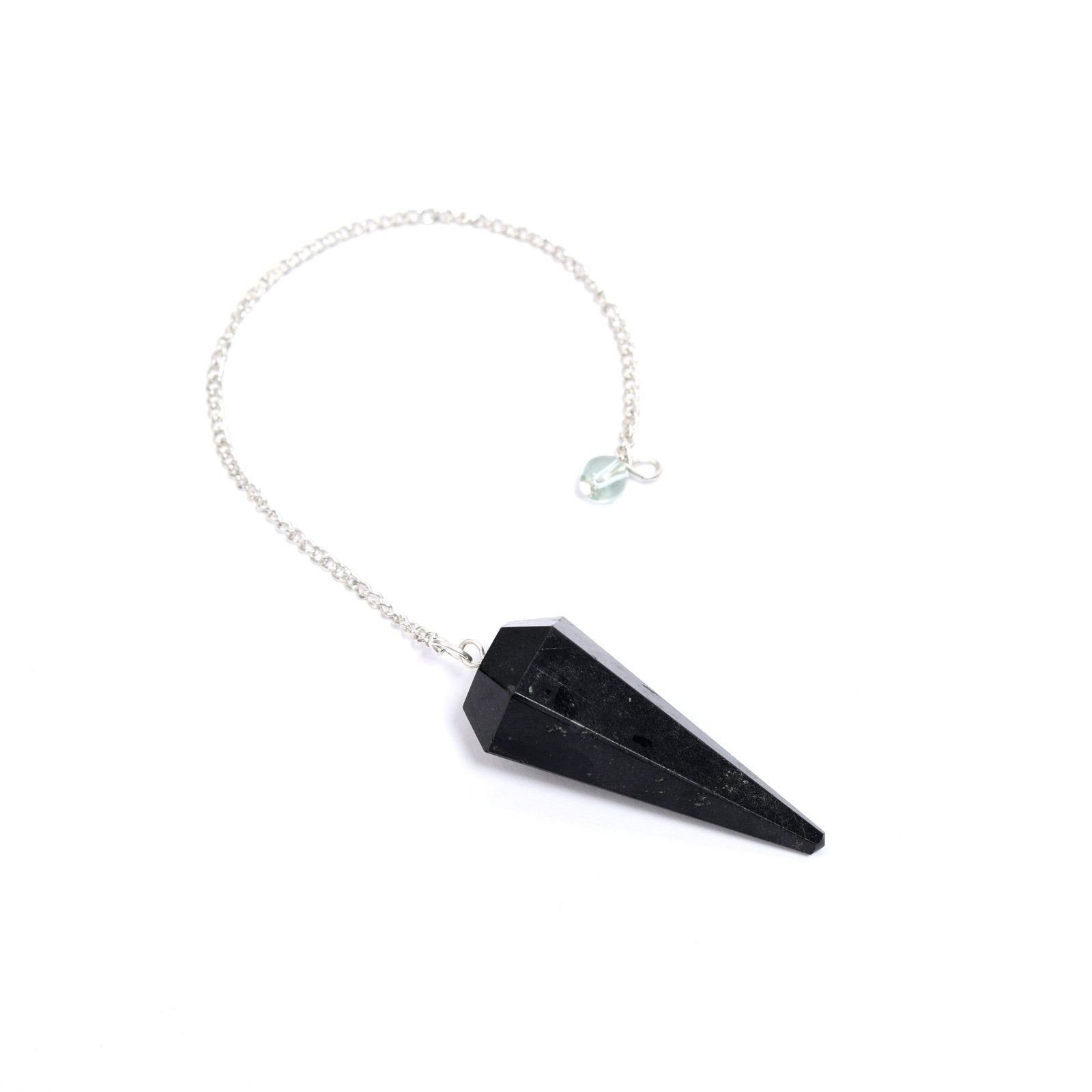 Black Tourmaline Point Pendulum - Dowser - MystiqHouse