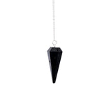 Black Tourmaline Point Pendulum - Dowser - MystiqHouse
