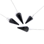 Black Tourmaline Point Pendulum - Dowser - MystiqHouse