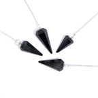 Black Tourmaline Point Pendulum - Dowser - MystiqHouse