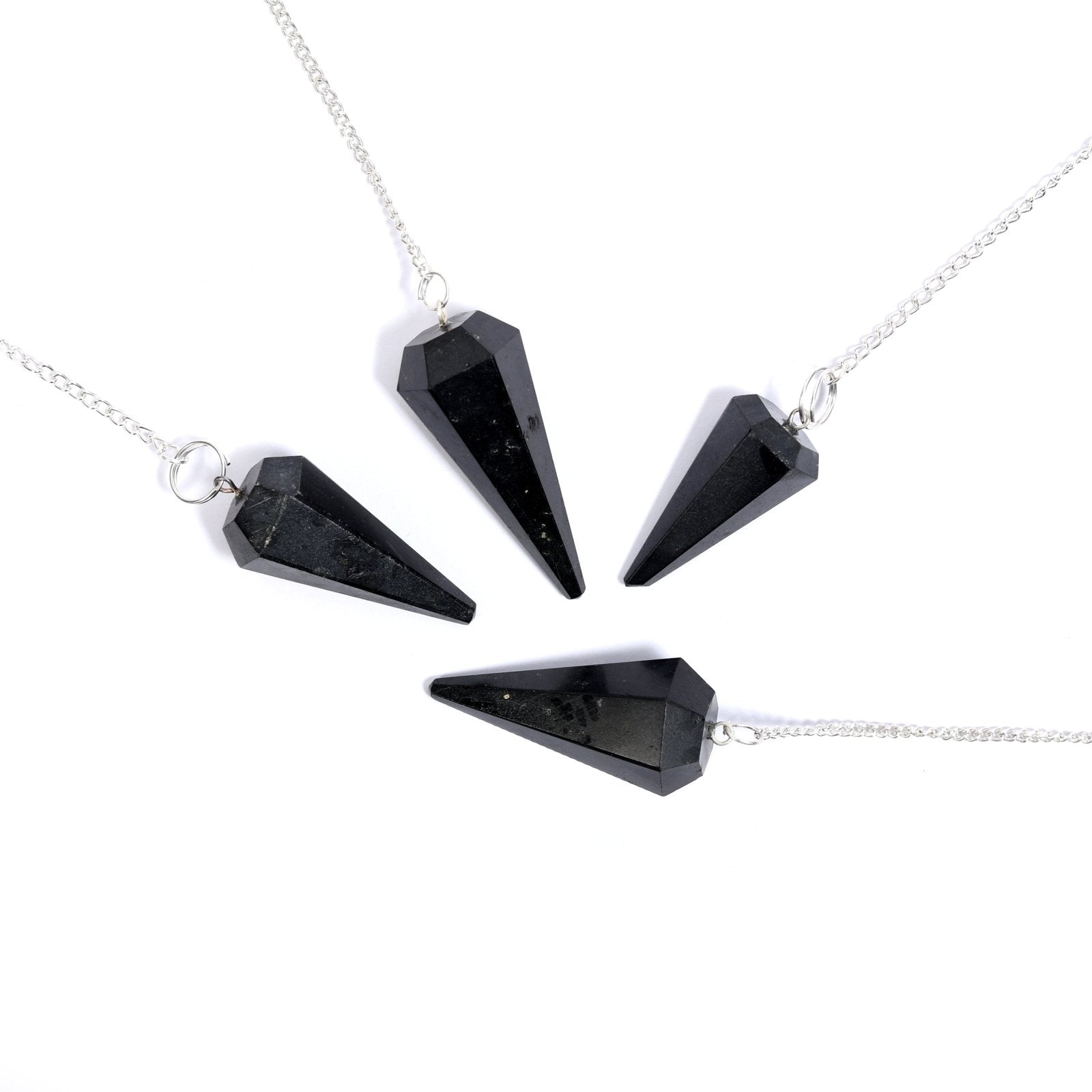 Black Tourmaline Point Pendulum - Dowser - MystiqHouse