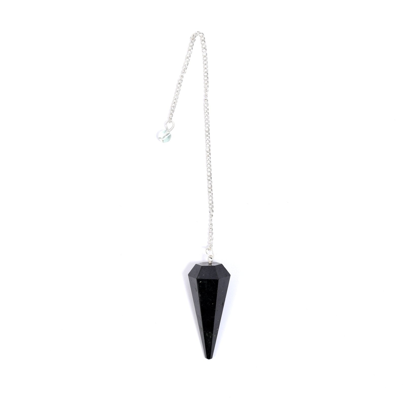 Black Tourmaline Point Pendulum - Dowser - MystiqHouse