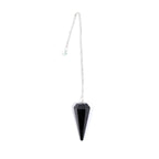 Black Tourmaline Point Pendulum - Dowser - MystiqHouse