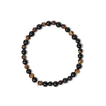 Black Tourmaline & Tiger Eye 4mm Bracelet - MystiqHouse