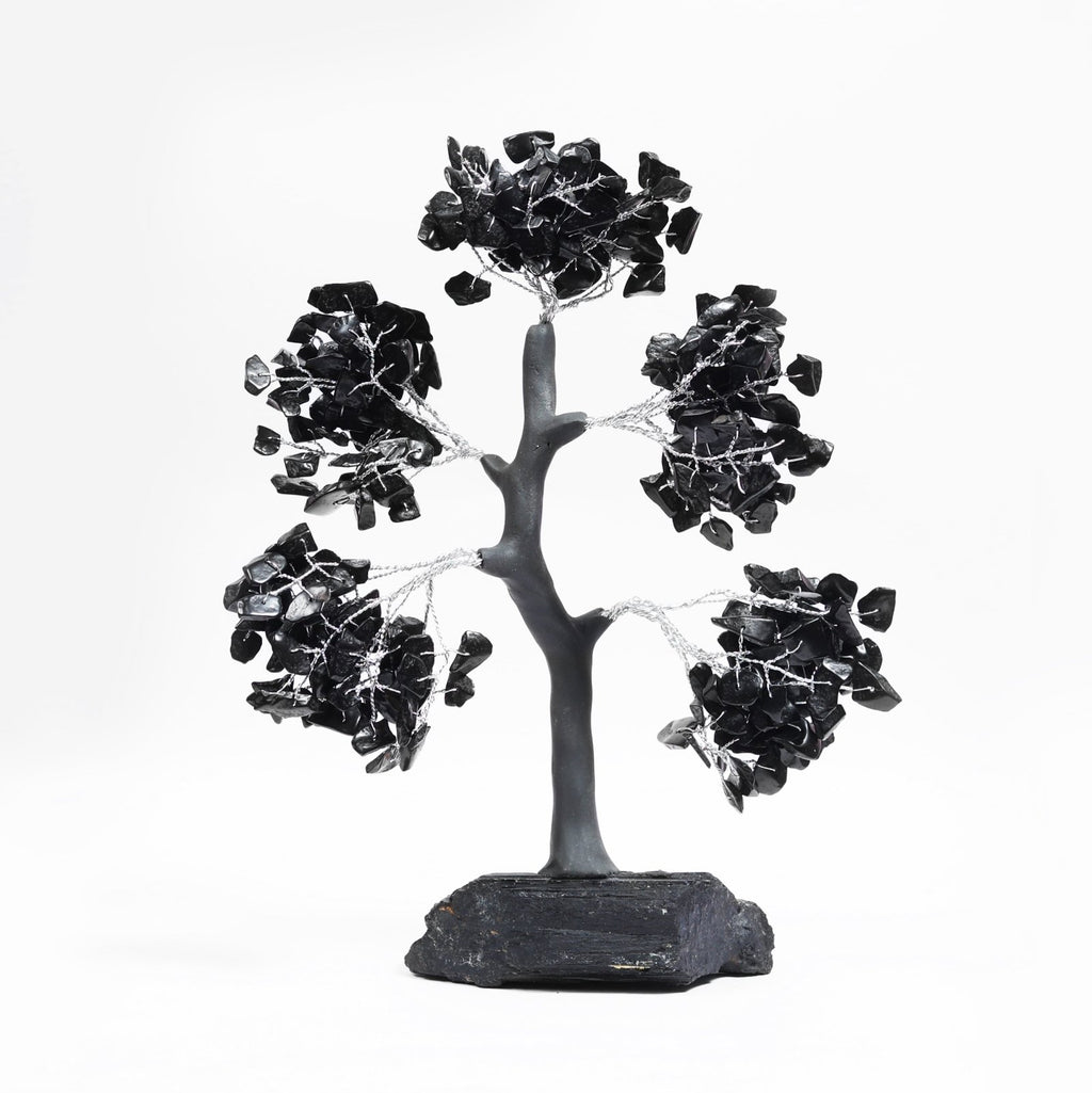 Black Tourmaline Tree 300B Silver Wire - MystiqHouse