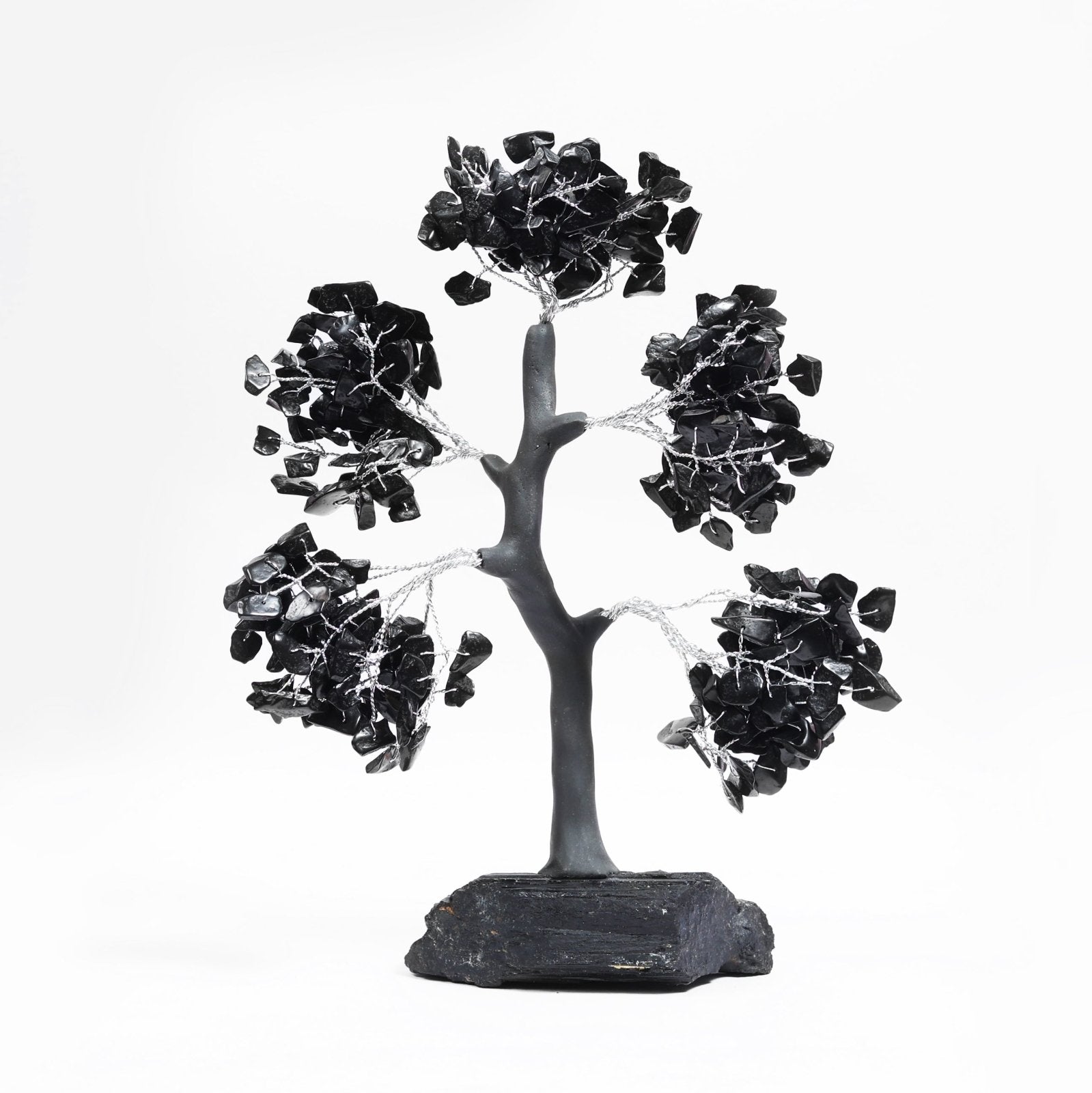 Black Tourmaline Tree 300B Silver Wire - MystiqHouse