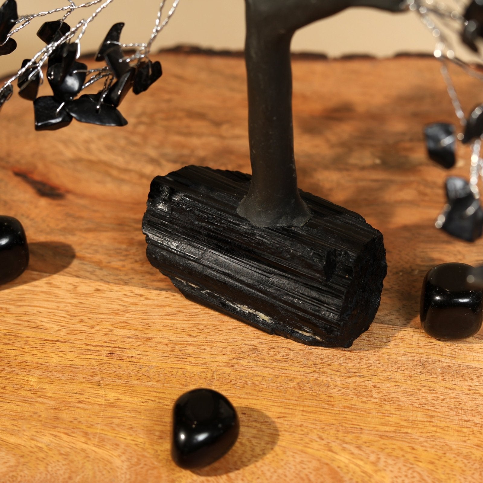 Black Tourmaline Tree 300B Silver Wire - MystiqHouse