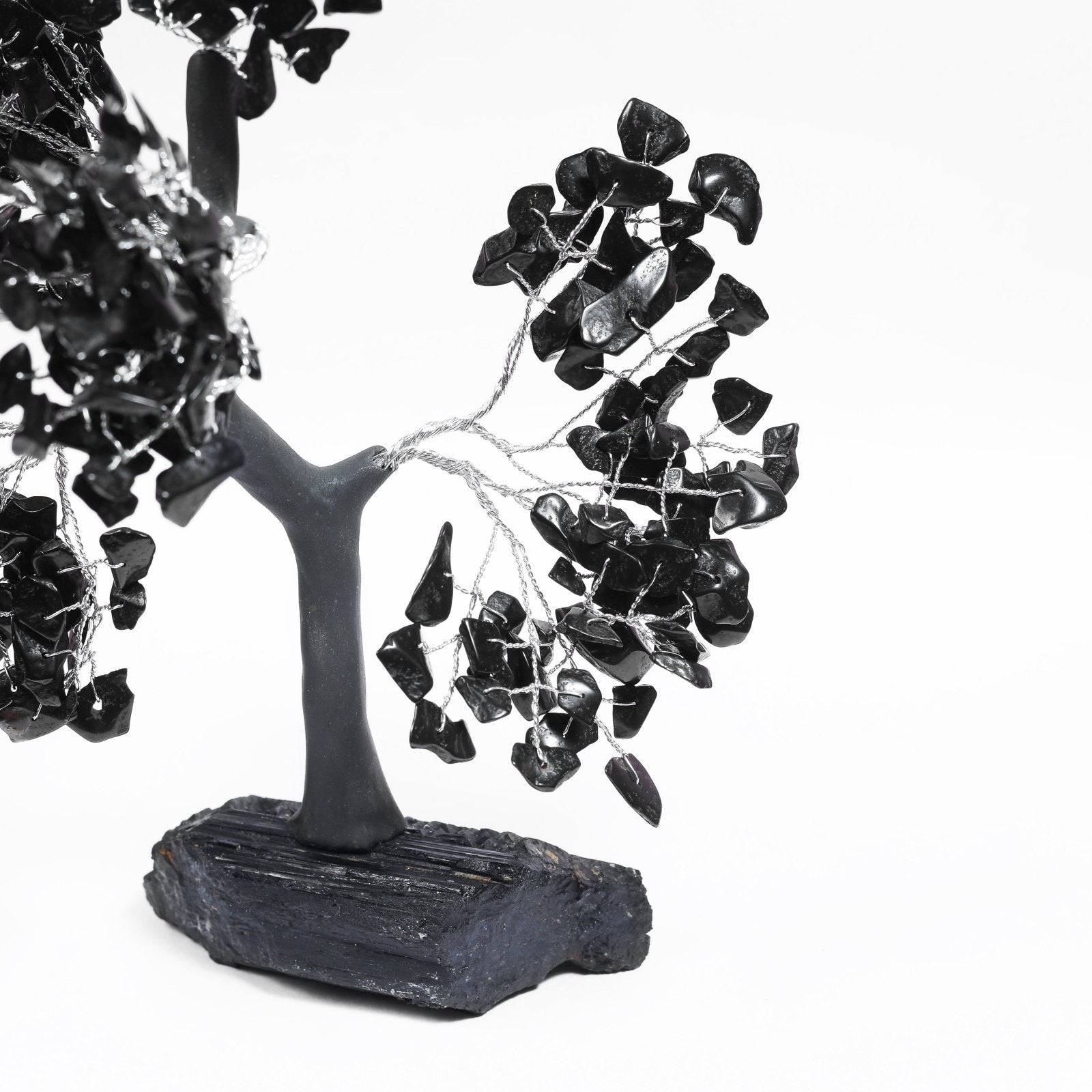 Black Tourmaline Tree 300B Silver Wire - MystiqHouse