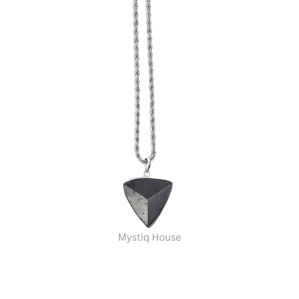 Black Tourmaline Triangle Pendant - MystiqHouse
