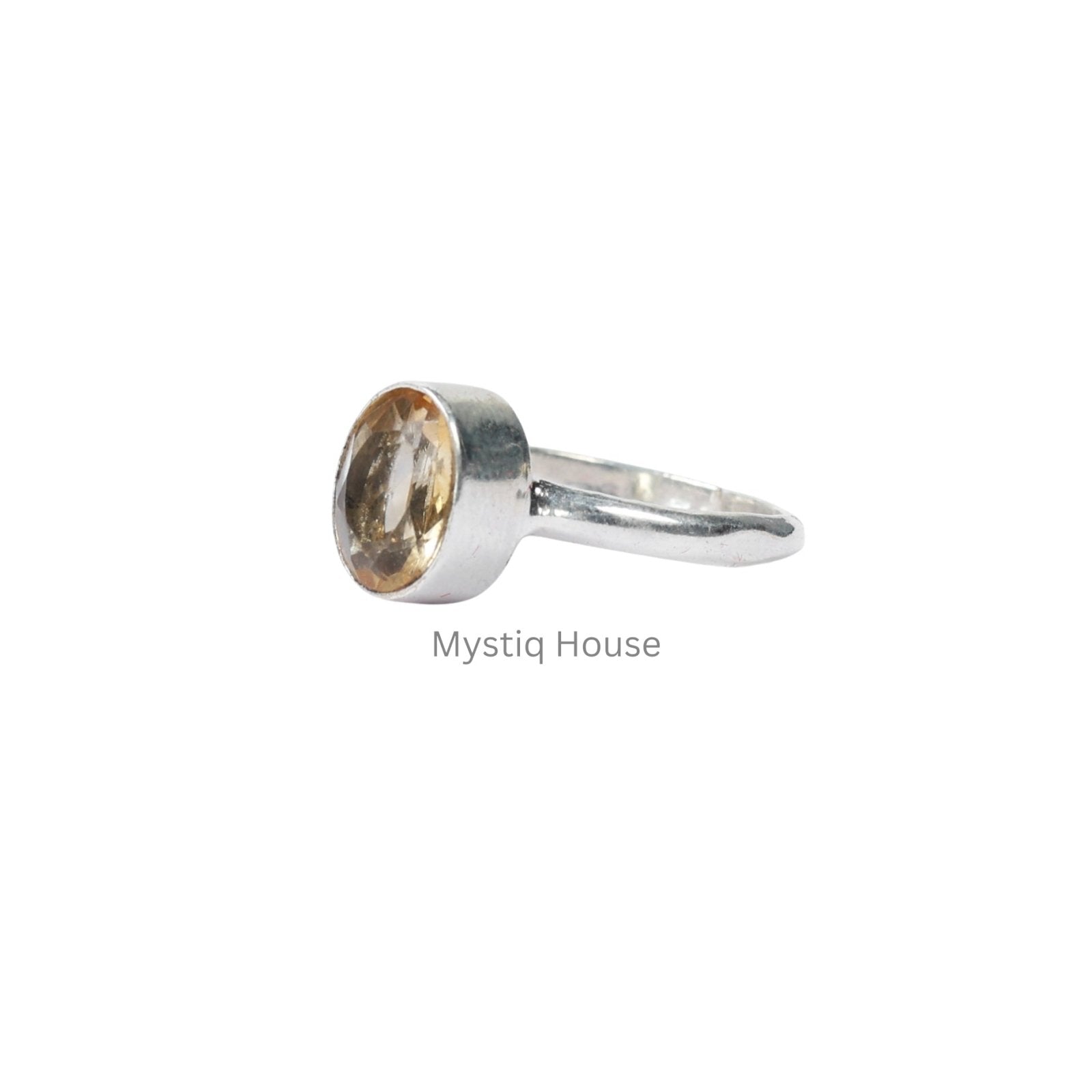Citrine Pure Silver Ring - MystiqHouse