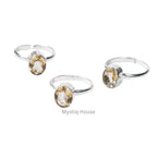 Citrine Pure Silver Ring - MystiqHouse