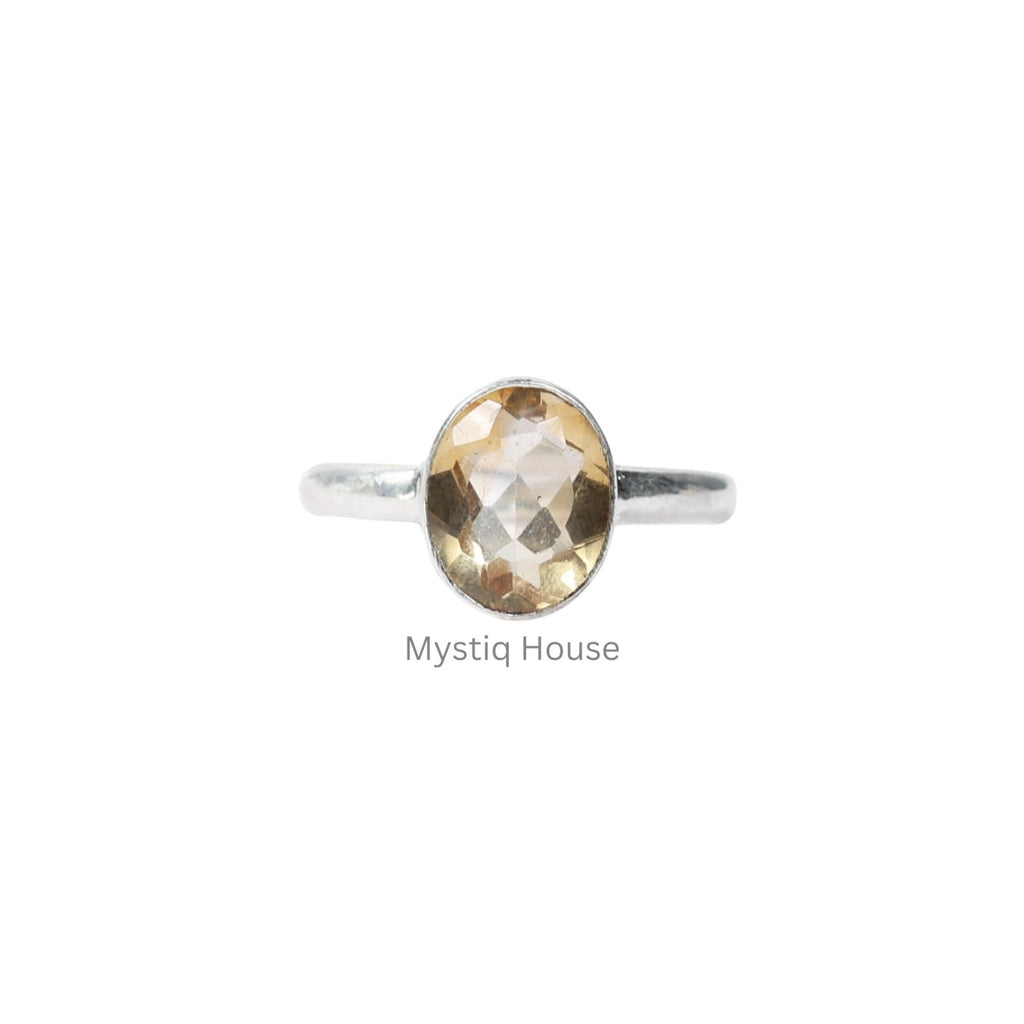 Citrine Pure Silver Ring - MystiqHouse