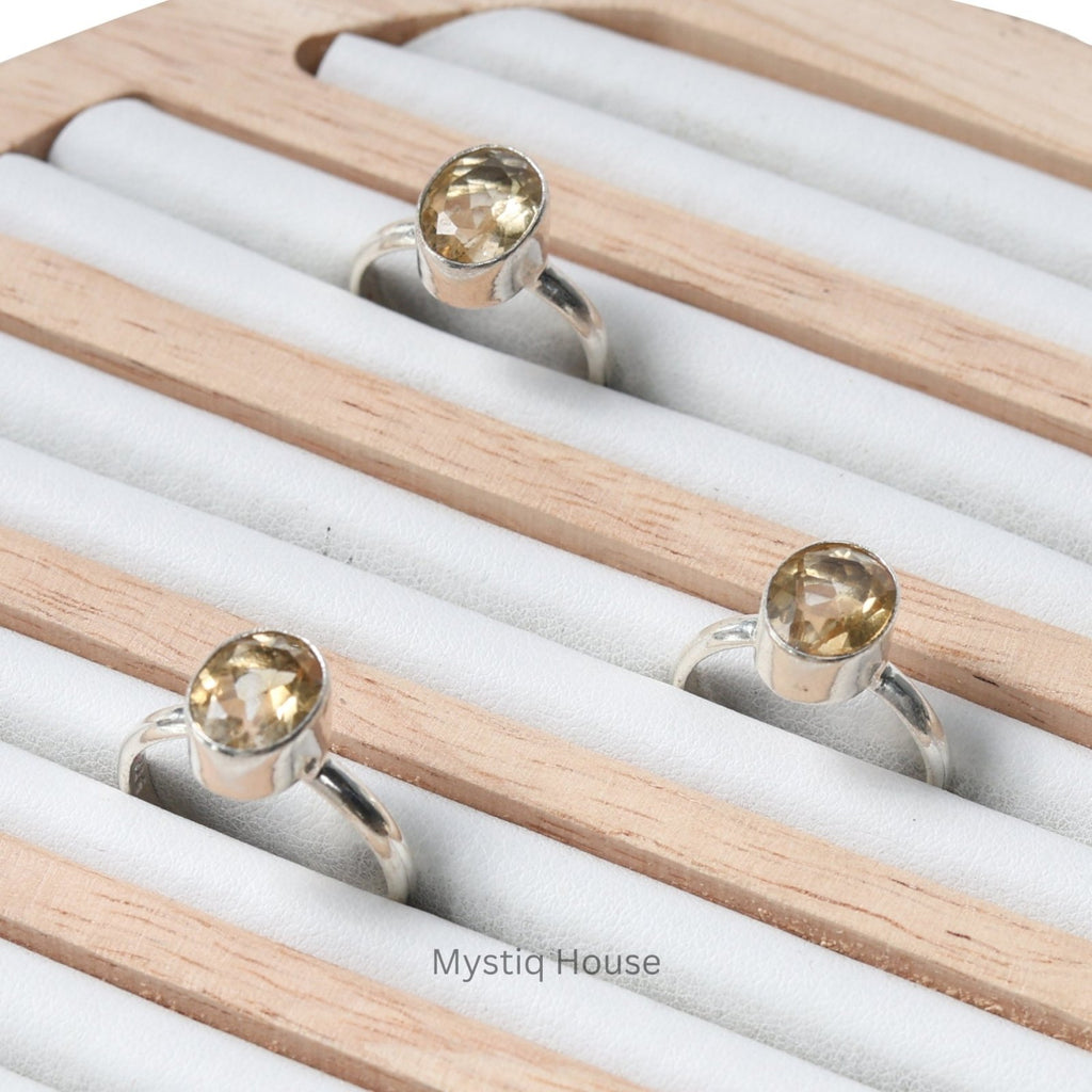 Citrine Pure Silver Ring - MystiqHouse