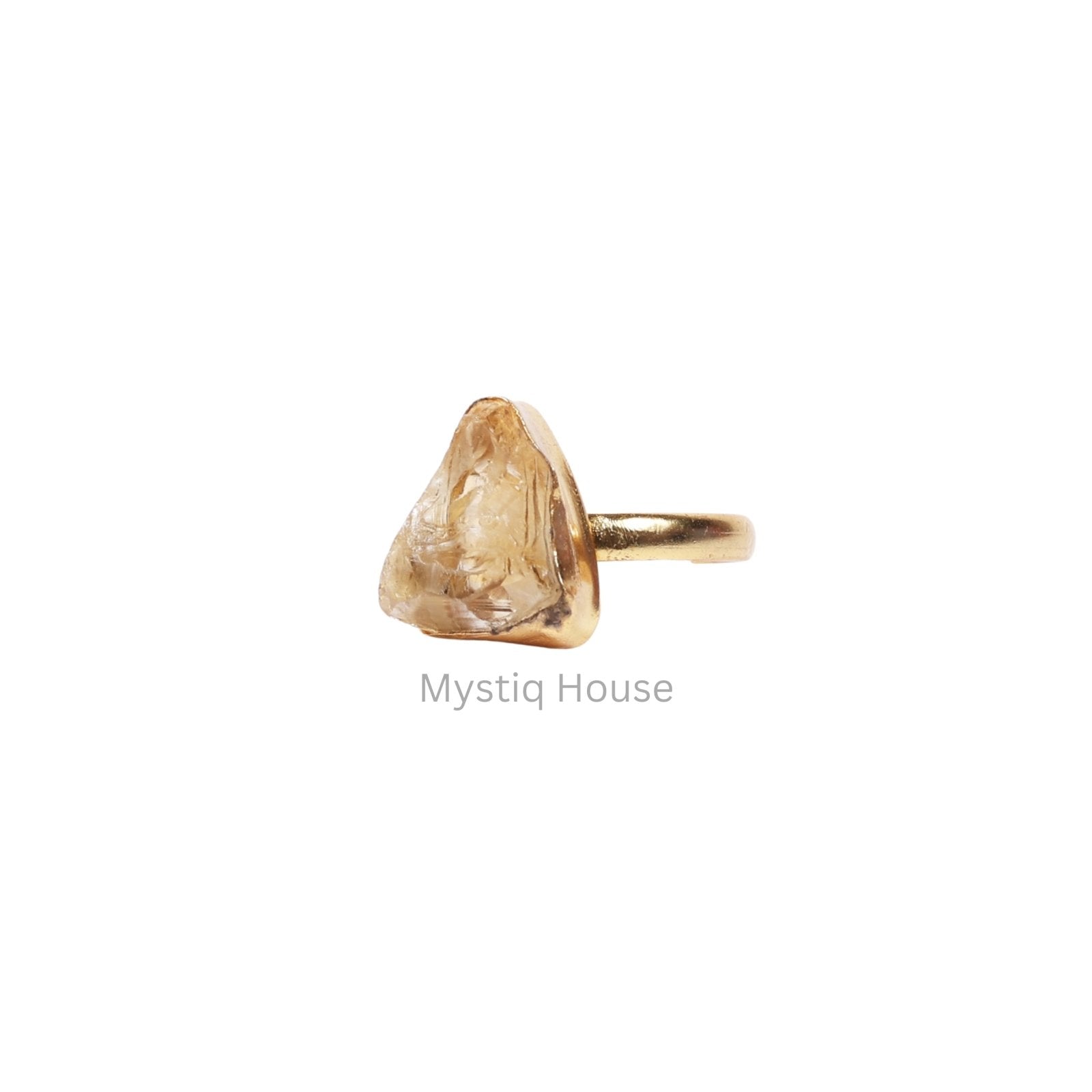 Citrine Raw Adjustable Ring - MystiqHouse