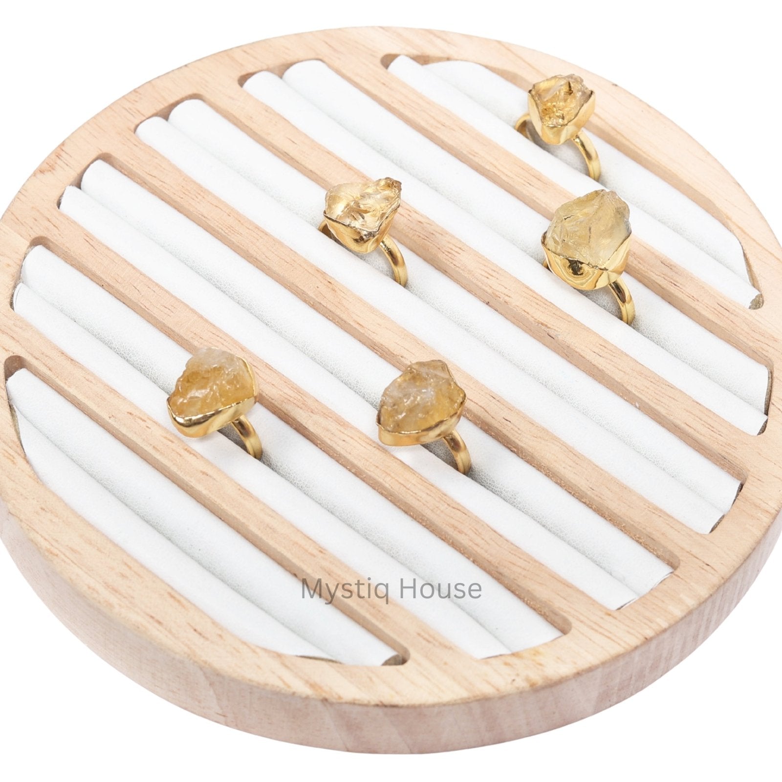 Citrine Raw Adjustable Ring - MystiqHouse