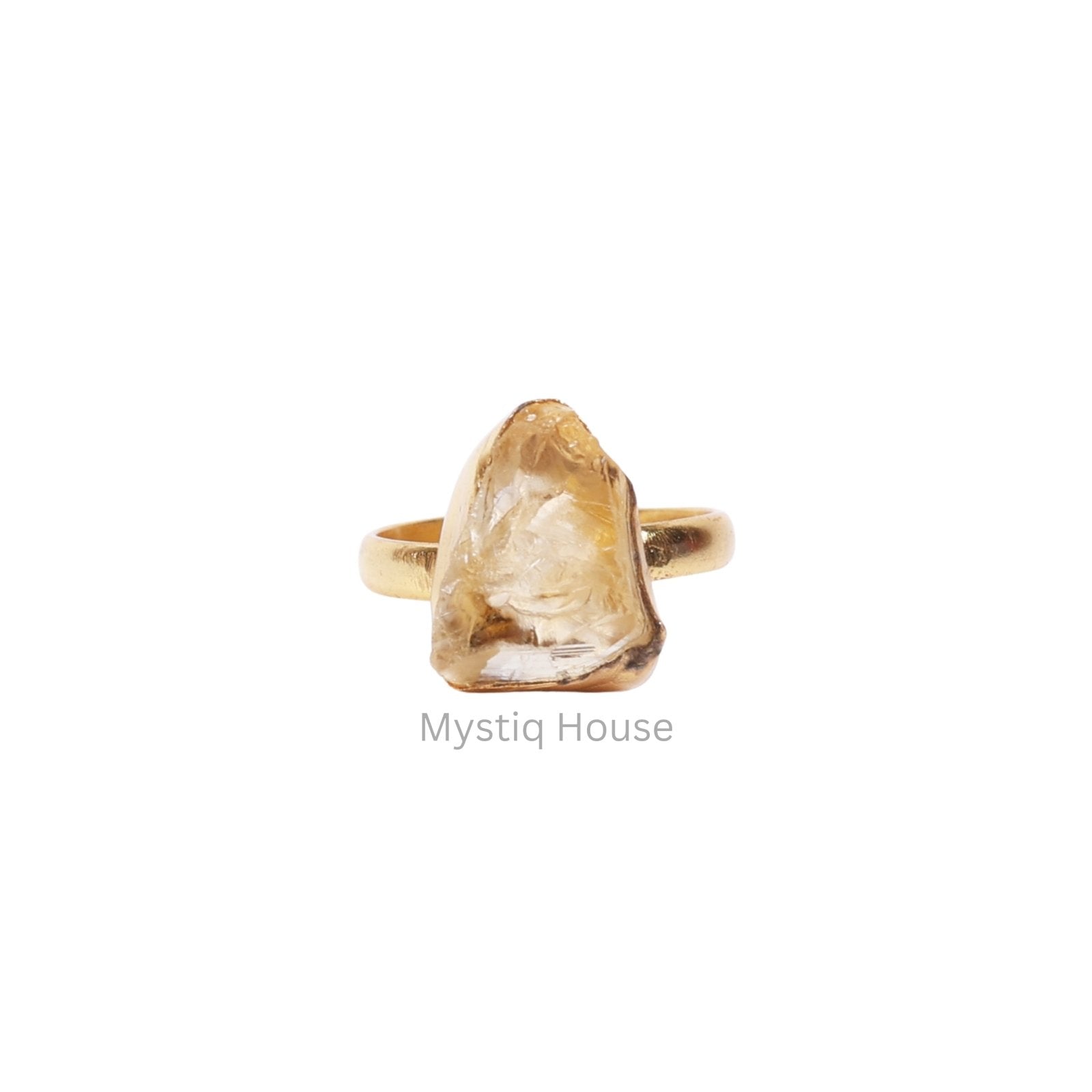 Citrine Raw Adjustable Ring - MystiqHouse