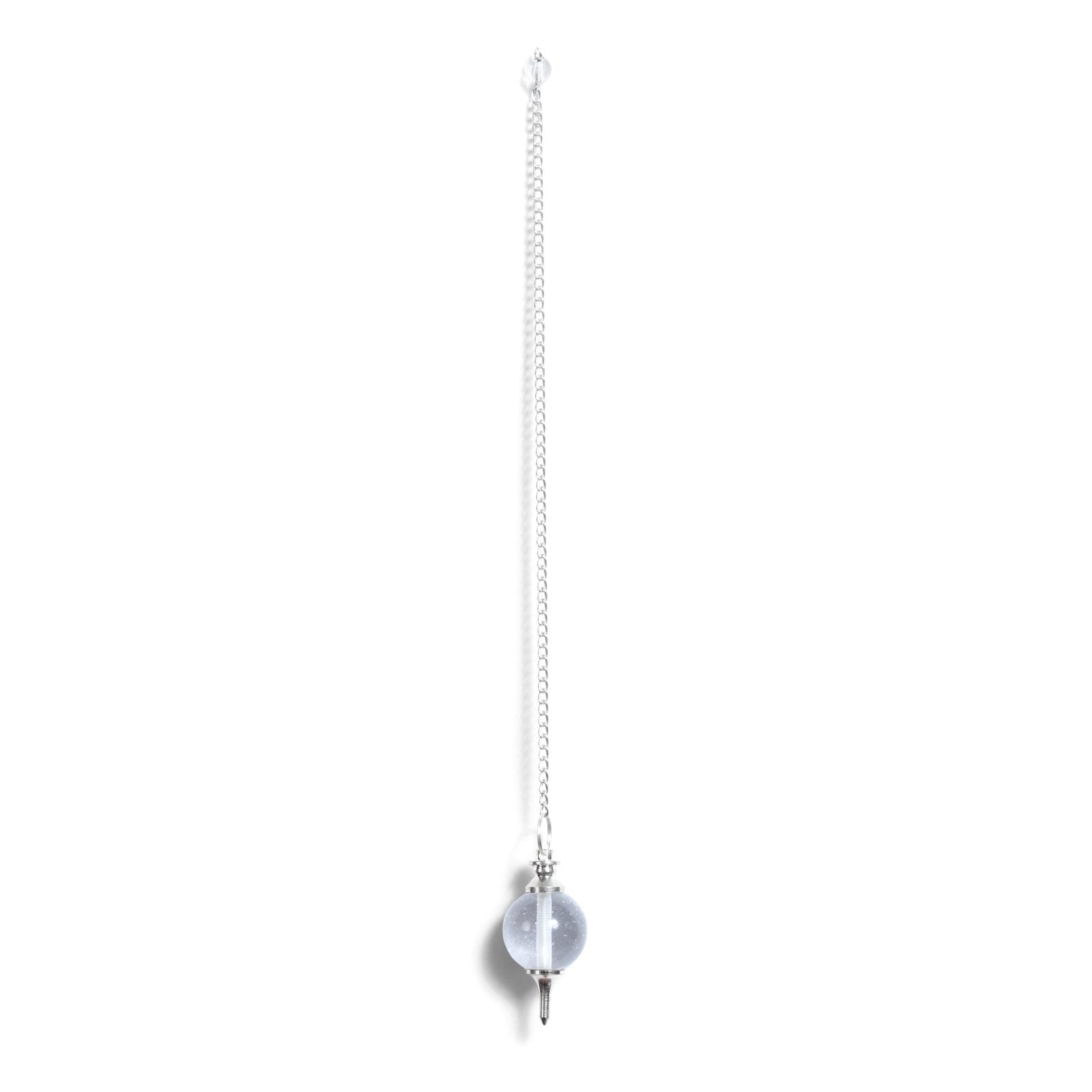 Clear Quartz Ball Pendulum - Dowser - MystiqHouse