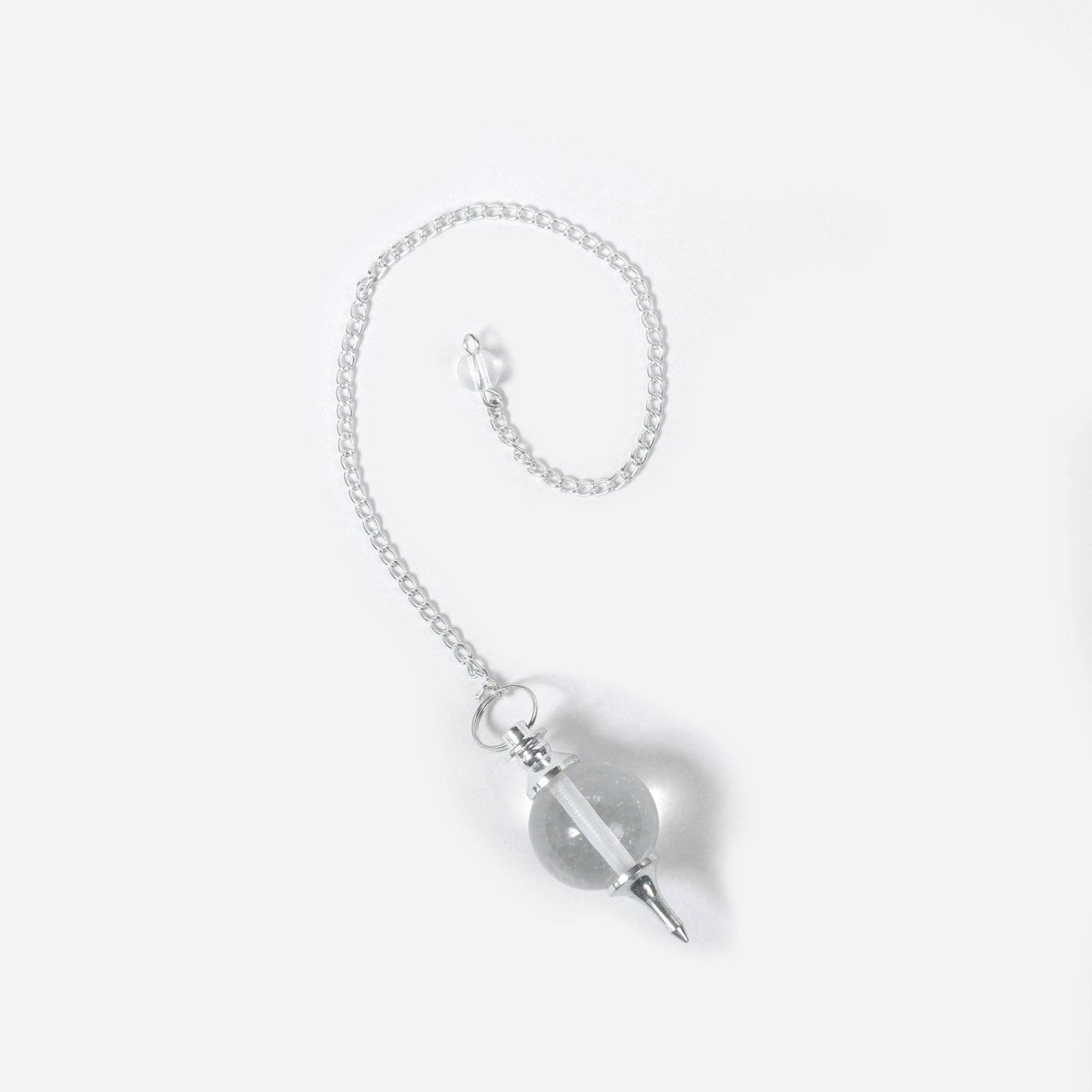 Clear Quartz Ball Pendulum - Dowser - MystiqHouse
