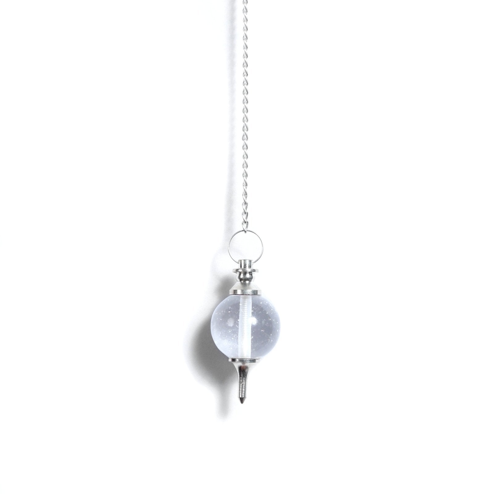 Clear Quartz Ball Pendulum - Dowser - MystiqHouse