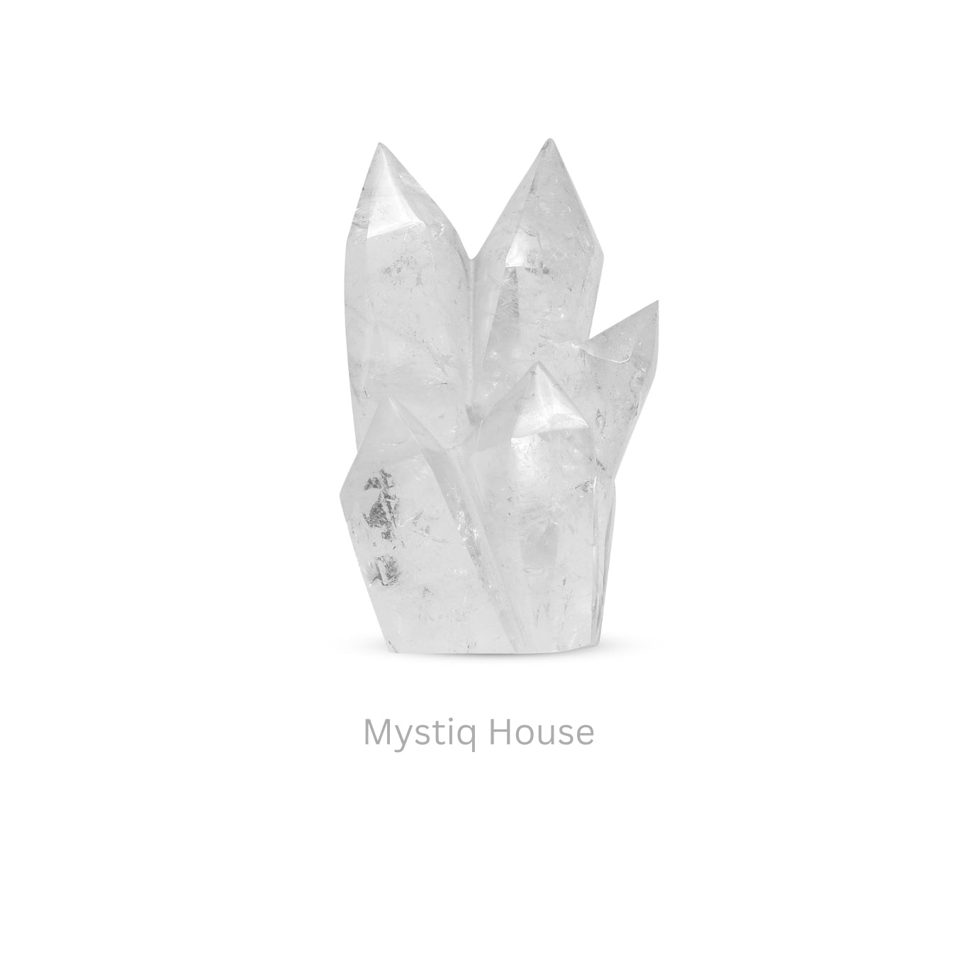 Clear Quartz Cluster Point 530 gms - MystiqHouse