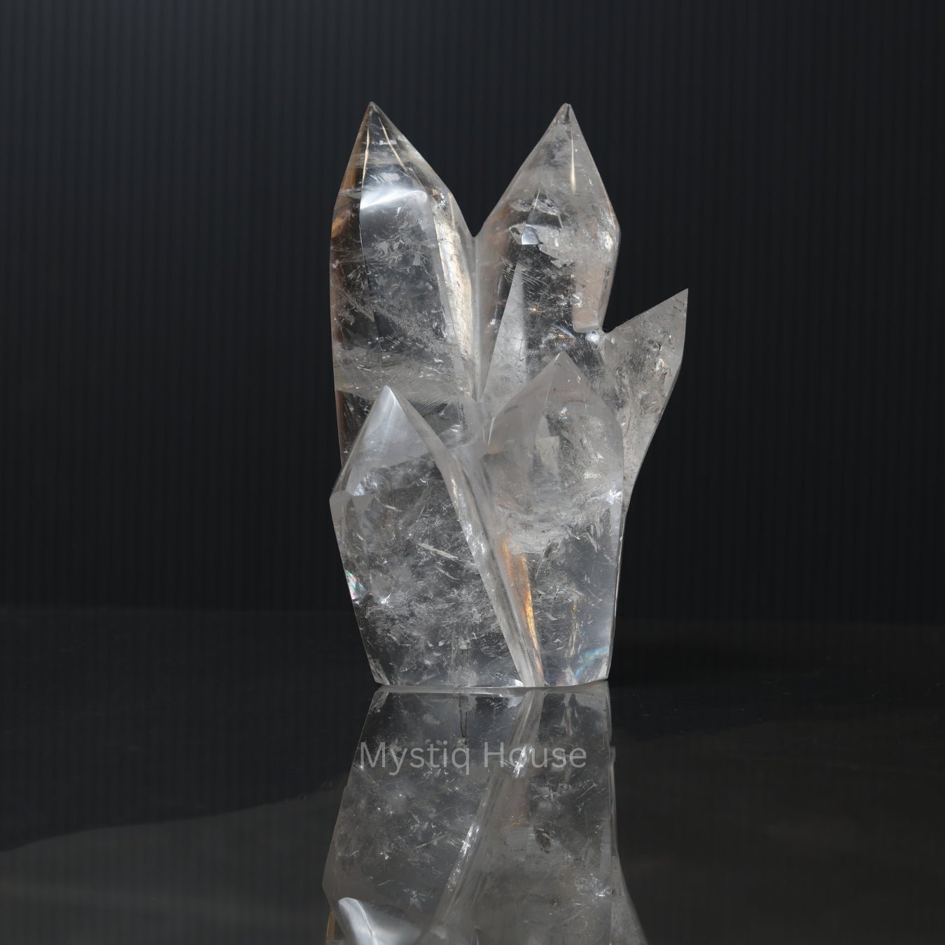 Clear Quartz Cluster Point 530 gms - MystiqHouse
