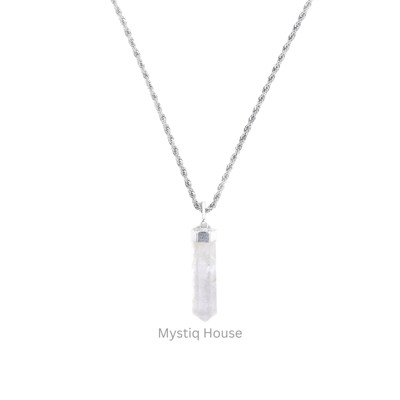 Clear Quartz Crystal Pencil Pendant - MystiqHouse