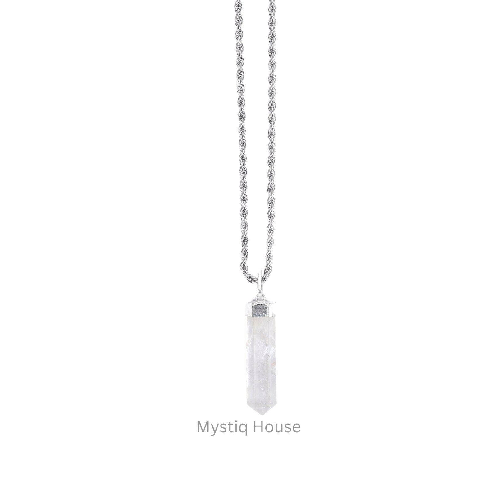 Clear Quartz Crystal Pencil Pendant - MystiqHouse