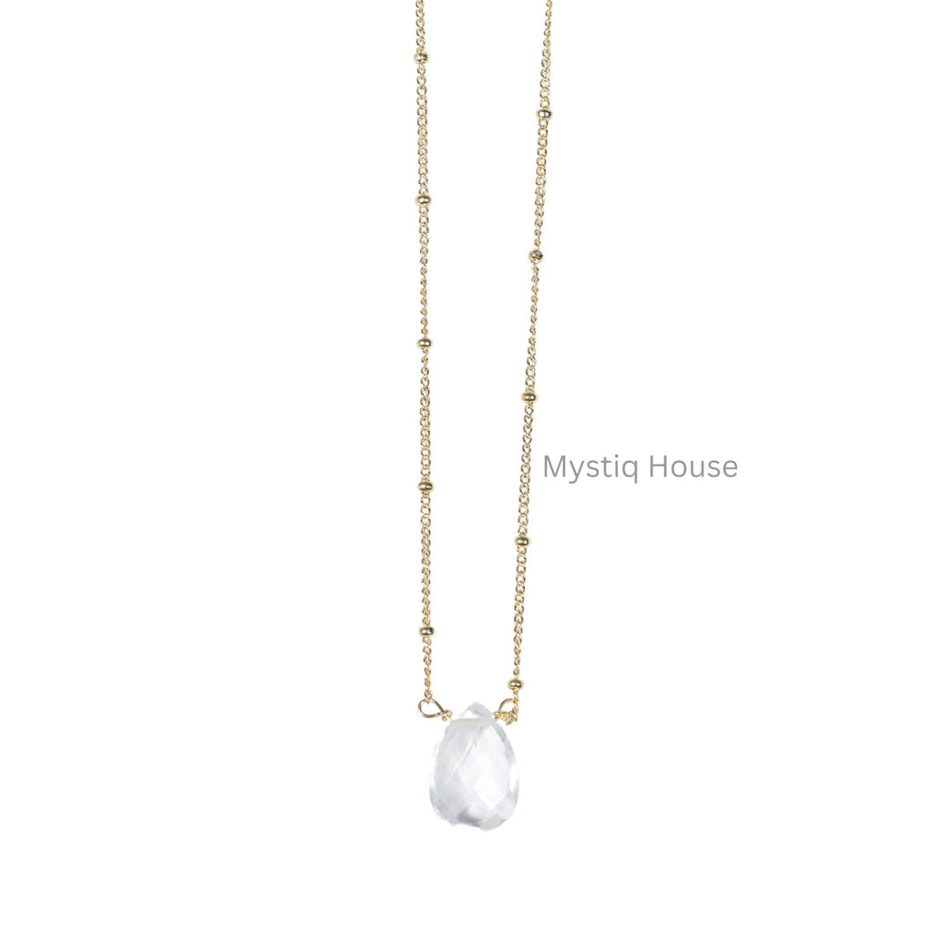 Clear Quartz Drop Necklace - MystiqHouse