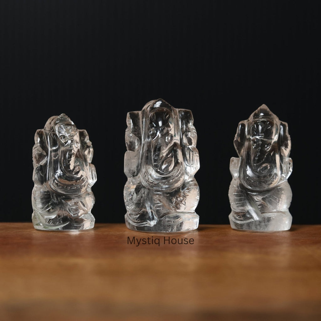 Clear Quartz Mini Ganesha - MystiqHouse