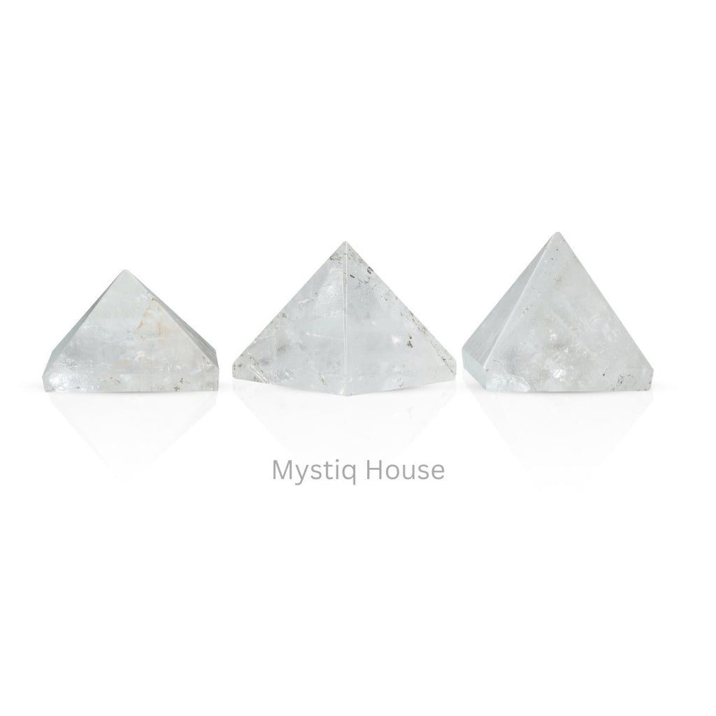 Clear Quartz Stone Pyramid - MystiqHouse