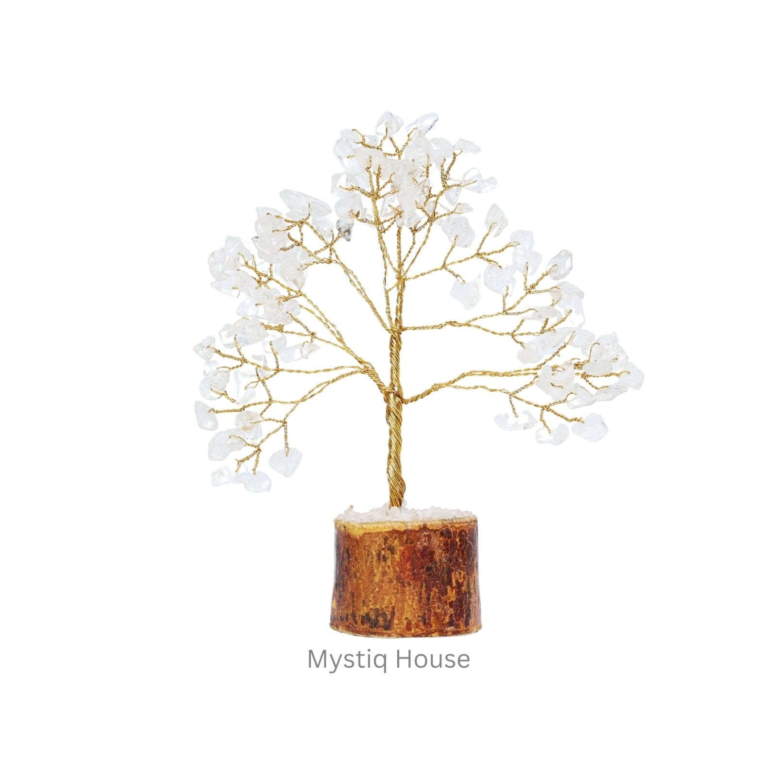Clear Quartz Tree 100B Gold Wire - MystiqHouse