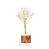 Clear Quartz Tree 100B Gold Wire - MystiqHouse