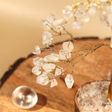 Clear Quartz Tree 300B Gold Wire - MystiqHouse