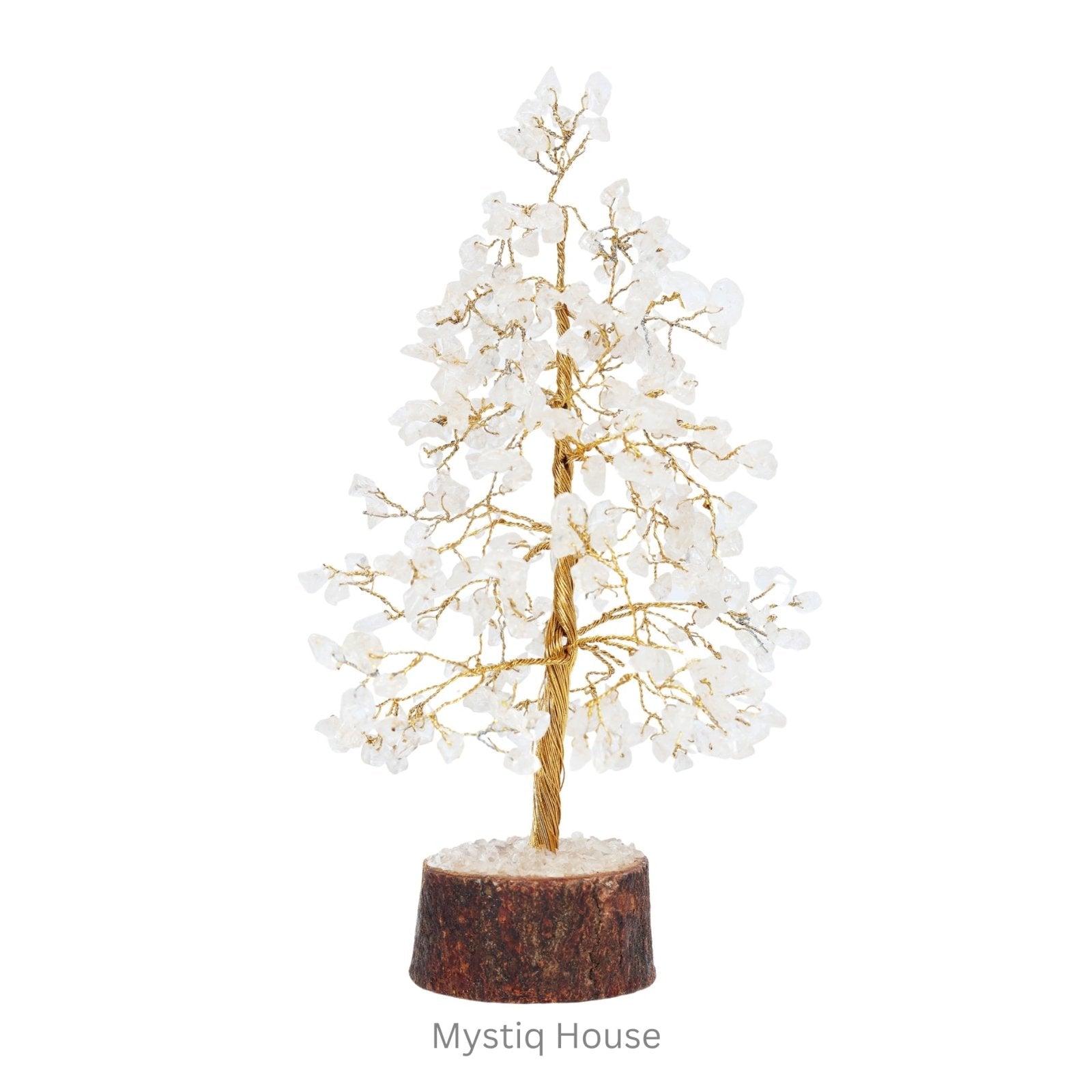 Clear Quartz Tree 300B Gold Wire - MystiqHouse