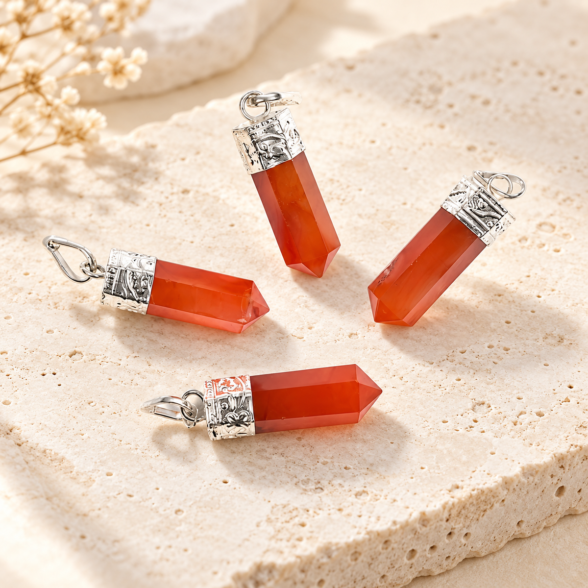 Red Carnelian Pencil Pendant