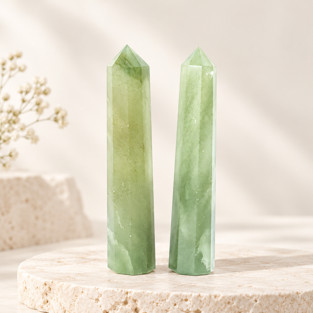 Green Aventurine Crystal Pencil Towers