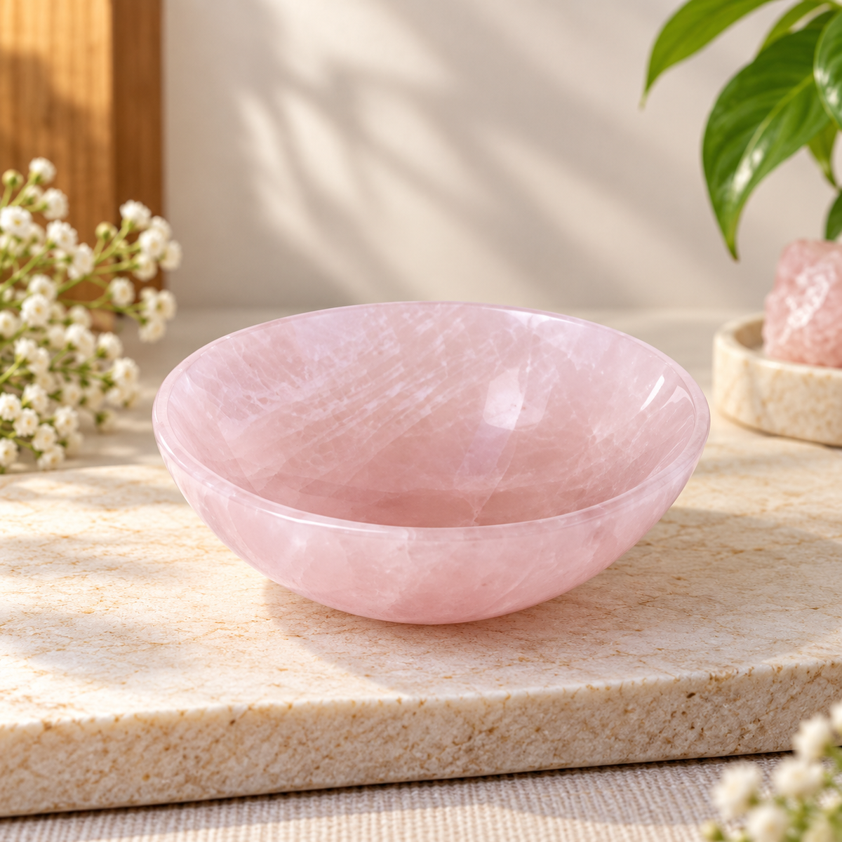 Rose Quartz Round Bowl