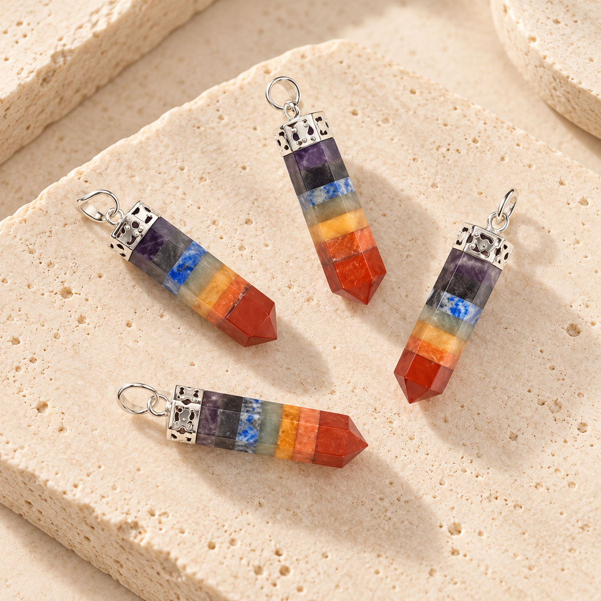 7 Chakra Pencil Pendant